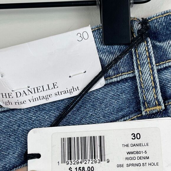 WeWoreWhat Jeans Women 30 Blue Denim The Danielle High Rise Vintage Straight NWT - Picture 5 of 11